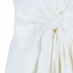 Pre Owned Max Mara White Tie Front Top M