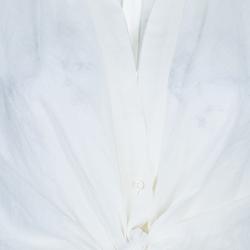 Pre Owned Max Mara White Tie Front Top M