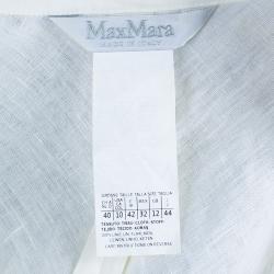 Pre Owned Max Mara White Tie Front Top M