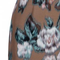 Pre Owned Max Mara Studio Beige Pinne Floral Shift Dress S