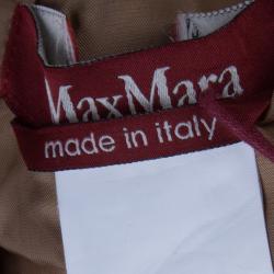 Pre Owned Max Mara Studio Beige Pinne Floral Shift Dress S