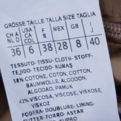 Pre Owned Max Mara Studio Beige Pinne Floral Shift Dress S