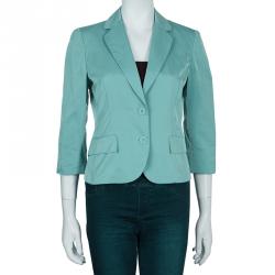 Pre Owned Max Mara Turquoise Blazer M