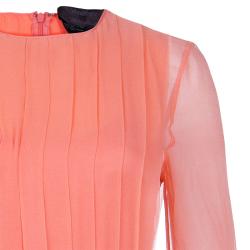 Pre Owned Max Mara Salmon Pink Chiffon Dress XS