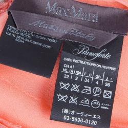 Pre Owned Max Mara Salmon Pink Chiffon Dress XS