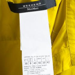 Pre Owned Max Mara Yellow Pleated Dress M