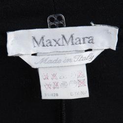 Pre Owned Max Mara Black Knit Long Sleeve Crop Top S
