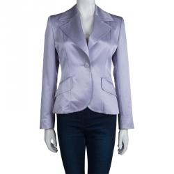 Pre Owned Max Mara Lilac Fitted Blazer M