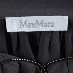 Pre Owned Max Mara Dark Grey Ruffle Detail Top L