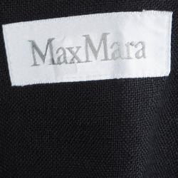 Pre Owned Max Mara Black Contrast Sleeve Detail Blazer L