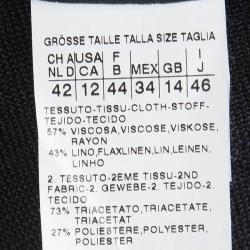 Pre Owned Max Mara Black Contrast Sleeve Detail Blazer L