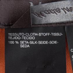 Pre Owned Max Mara Orange Silk Chiffon Sleeveless Maxi Dress S