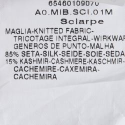 Pre Owned Max Mara Purple Cashmere High Low Tie Detail Cardigan M