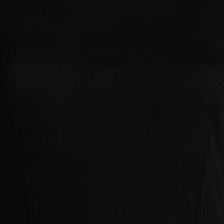 Pre Owned Max Mara Studio Black Long Sleeve Plisse Bottom Dress M