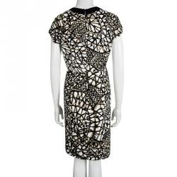 Pre Owned Max Mara Multicolor Printed Jersey Short Sleeve Dress M