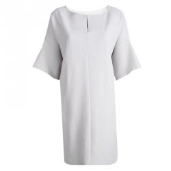 Pre Owned Max Mara Grey Oversized Short Sleeve Shift Dress M