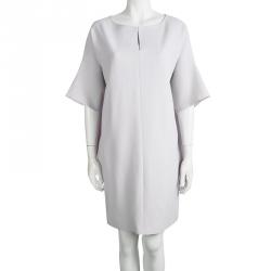 Pre Owned Max Mara Grey Oversized Short Sleeve Shift Dress M