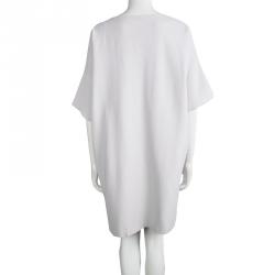 Pre Owned Max Mara Grey Oversized Short Sleeve Shift Dress M