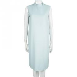 Pre Owned Max Mara Powder Blue Sleeveless Shift Dress M