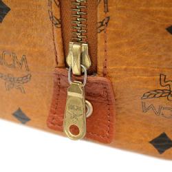 MCM  Brown Conyac Visetos Boston Bag 