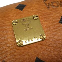 MCM  Brown Conyac Visetos Boston Bag 
