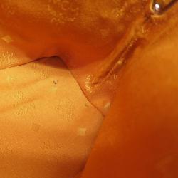 Pre Owned MCM Cognac Visetos Coated Canvas Medium Heritage Bowler Top handle Bag