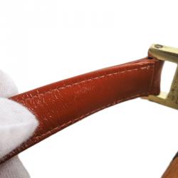 Pre Owned MCM Cognac Visetos Coated Canvas Heritage Top Handle Bag