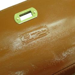 Pre Owned MCM Cognac Visetos Coated Canvas Heritage Top Handle Bag