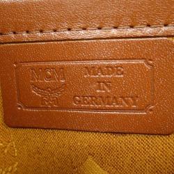 MCM Cognac Visetos Coated Canvas Heritage Boston
