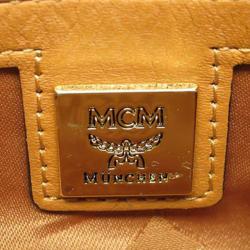 MCM Cognac Visetos Coated Canvas Heritage Zip Up Crossbody Bag