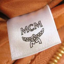MCM Cognac Visetos Coated Canvas Heritage Zip Up Crossbody Bag