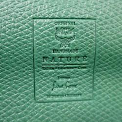 MCM Green Leather Flap Top Handle Bag
