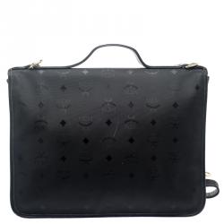 Pre Owned MCM Black Nylon Business Briefcase