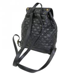 Pre Owned MCM Black Quilted Leather Stark Backpack