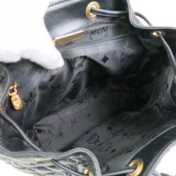 Pre Owned MCM Black Quilted Leather Stark Backpack