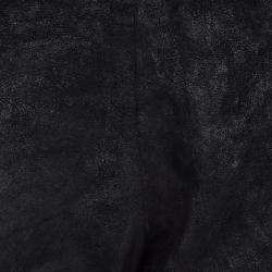 McQ by Alexander McQueen Black Lambskin Suede Elasticized Waist Pants M
