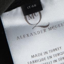 McQ by Alexander McQueen Black Lambskin Suede Elasticized Waist Pants M