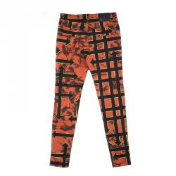 Pre Owned McQ by Alexander McQueen Multicolor Caged Arrow Print High Waist Skinny Jeans S