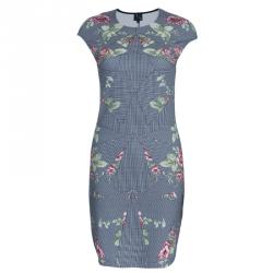 مملوكة مسبقًا فستان أم سي كيو باي الكساندر ماكوين طباعة كاليدوسكوب أنتيك روز M