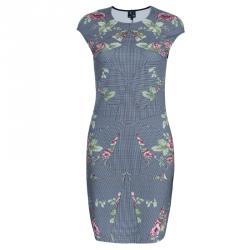 مملوكة مسبقًا McQ By Alexander McQueen Kaleidoscope Antique Rose Print Dress XL