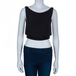 Pre Owned McQ by Alexander McQueen Black Crop Top S