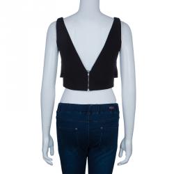 Pre Owned McQ by Alexander McQueen Black Crop Top S