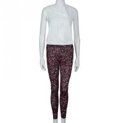 McQ by Alexander McQueen Red Leopard Legging M