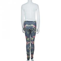 McQ by Alexander McQueen Lycra Rose Kaleidoscope Leggings XL
