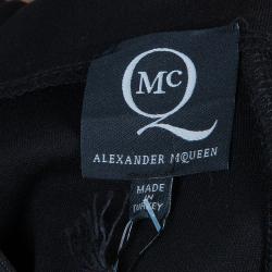Pre Owned تنورة قصات أم سي كيو باي أليكساندر مكوين جلد سوداء S