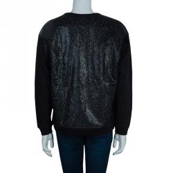 Pre Owned McQ by Alexander McQueen Black Embellished Sweat Shirt M