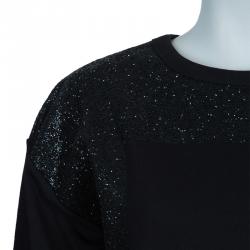 Pre Owned McQ by Alexander McQueen Black Embellished Sweat Shirt M