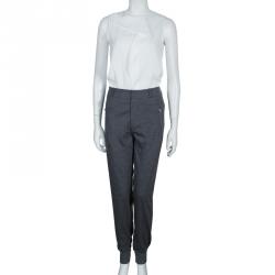 Pre Owned McQ by Alexander McQueen Grey Wool Sweatpants L