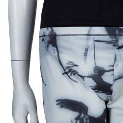 Pre Owned McQ by Alexander McQueen Grey Digital Print Leggings XL