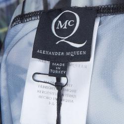 Pre Owned McQ by Alexander McQueen Grey Digital Print Leggings XL